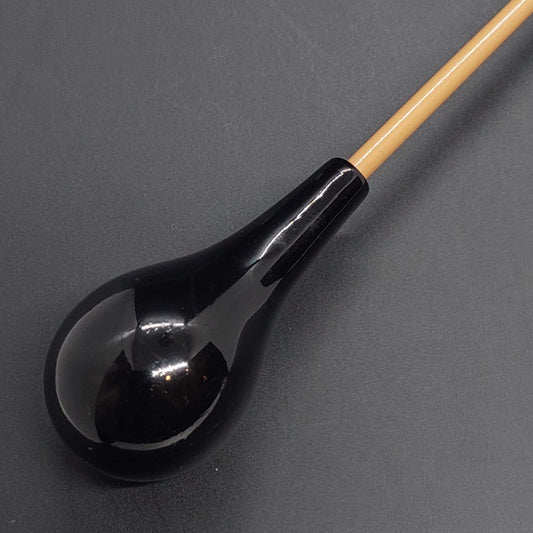 Batuta Clássica Bolinha Madeira Colorida Preto