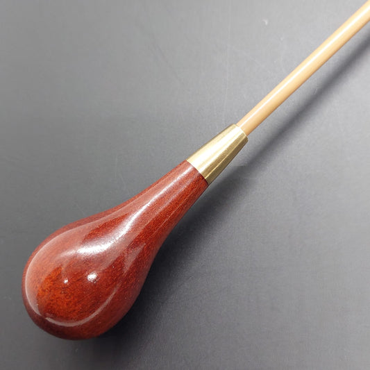 Batuta Clássica Bolinha Madeira e Metal - Rubi