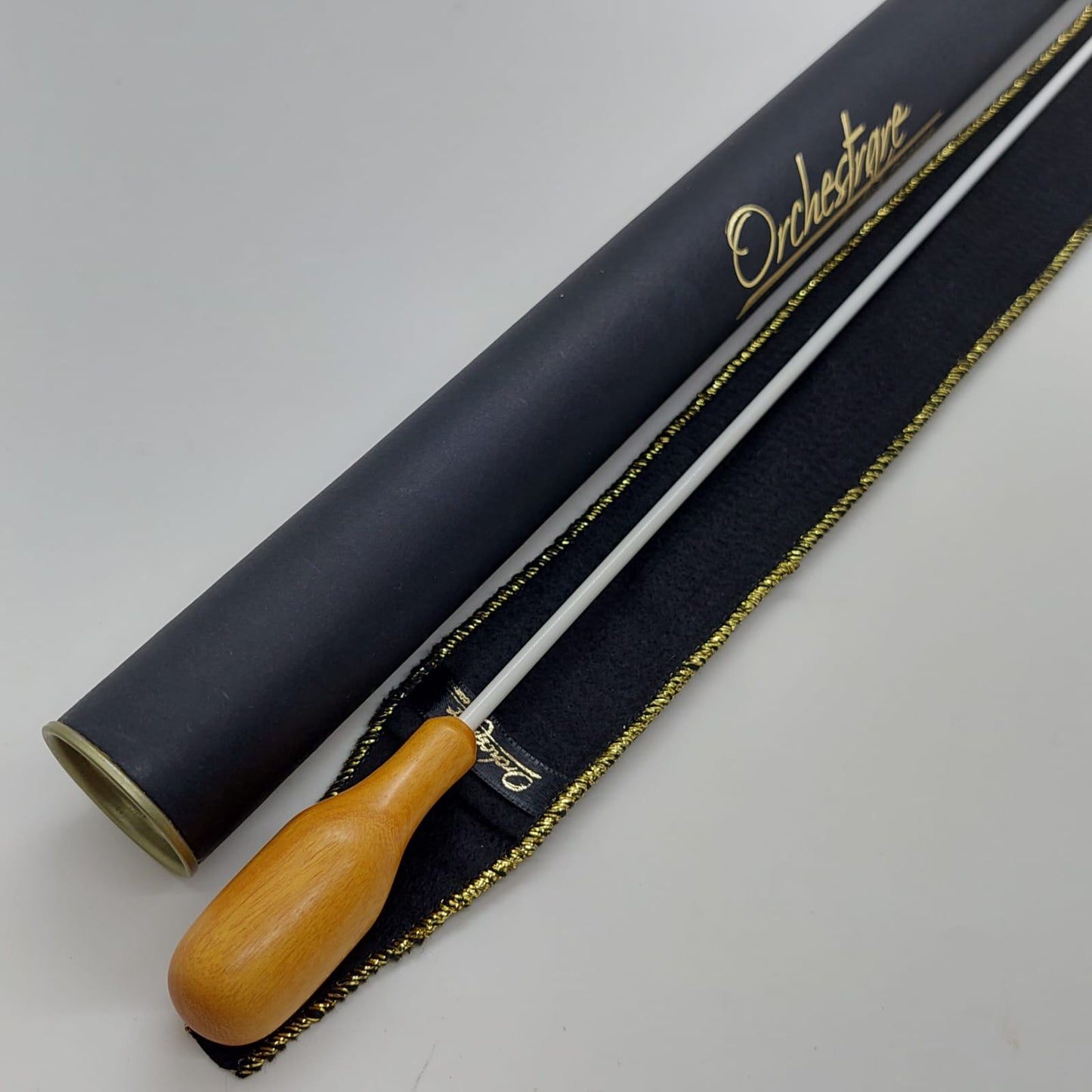 Combo - Batuta Anatômica Amarelada 37cm e Case Azul