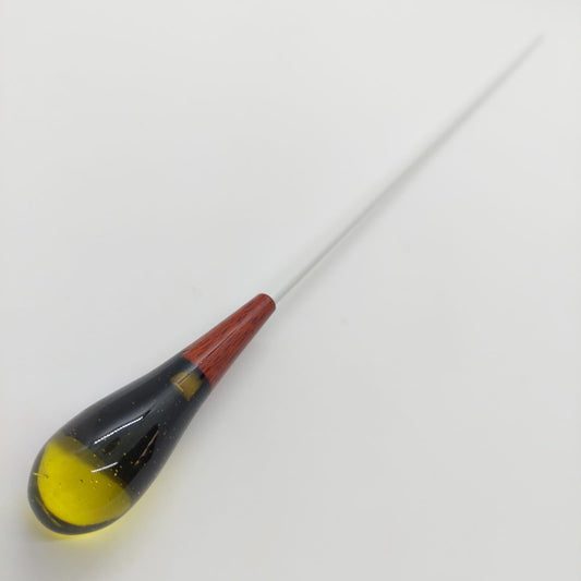 Batuta Clássica Resina e Madeira - Âmbar