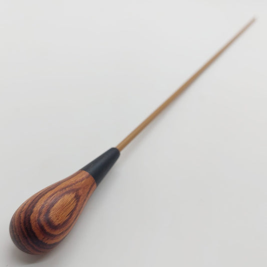 Classic Baton - Carved Ebony Wood - Zebrawood Model