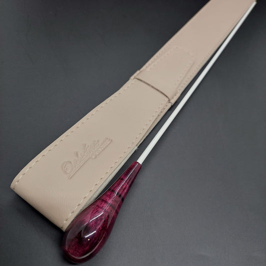 Combo - Batuta Clásica Madera Violetita y Estuche Beige