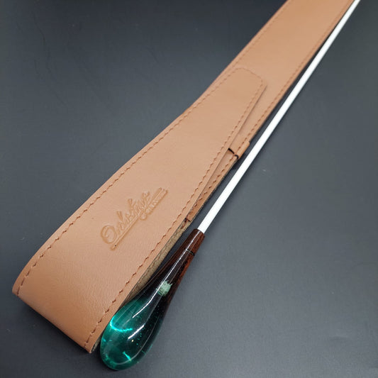 Combo - Batuta Clásica Resina Bosque y Estuche Caramelo