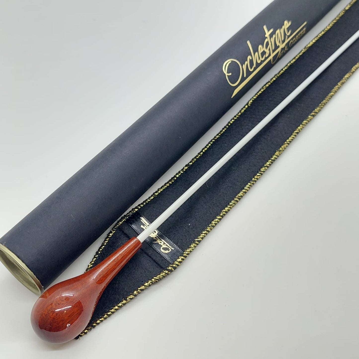 Batuta Clássica Bolinha Madeira Rubi