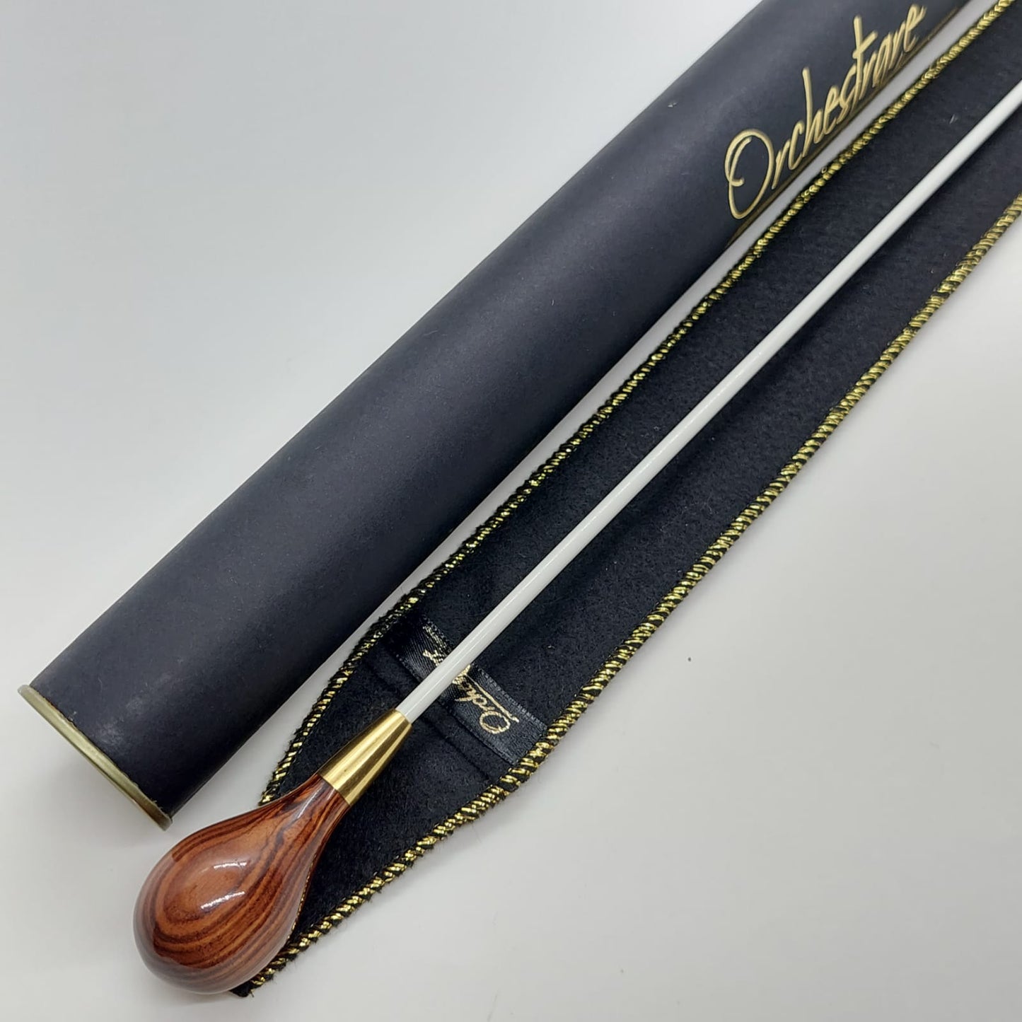 Batuta Clássica Bolinha Madeira e Metal - Zebrawood