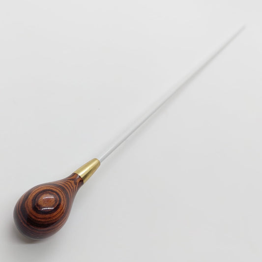 Batuta Clássica Bolinha Madeira e Metal - Zebrawood