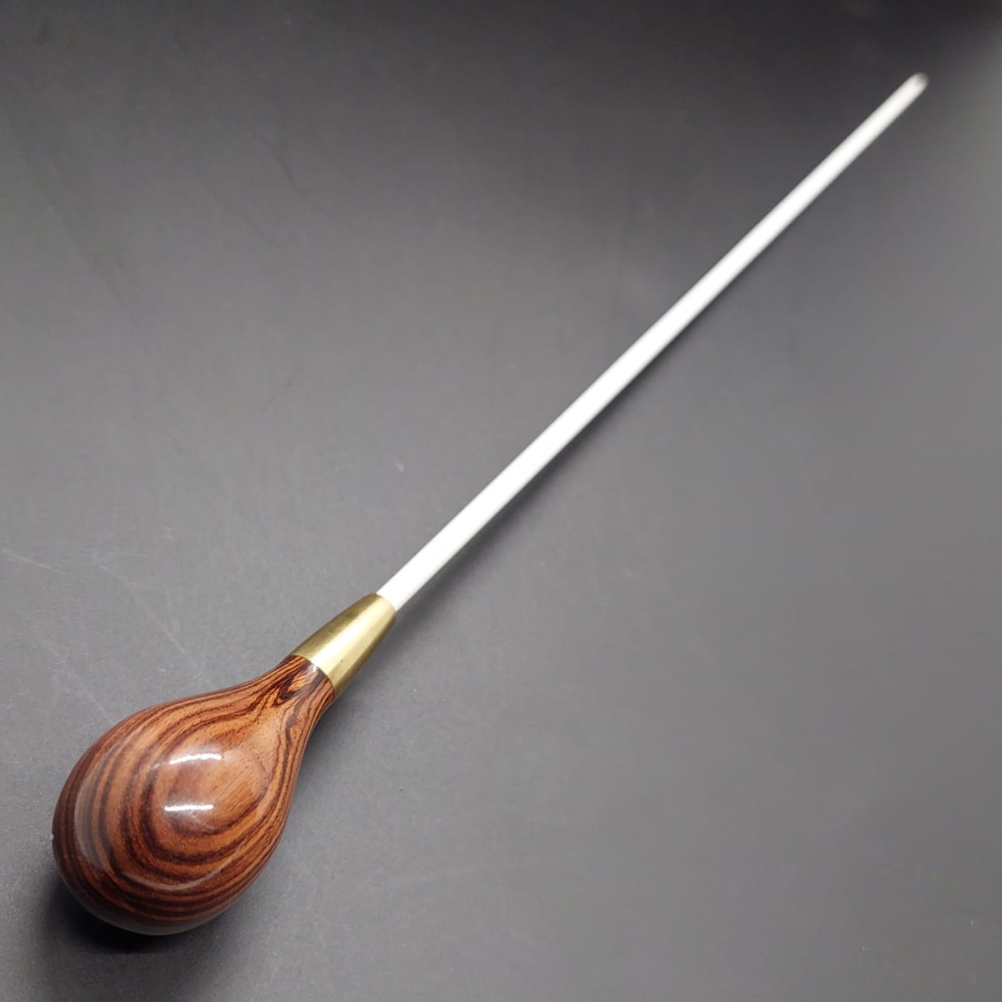 Batuta Clássica Bolinha Madeira e Metal - Zebrawood