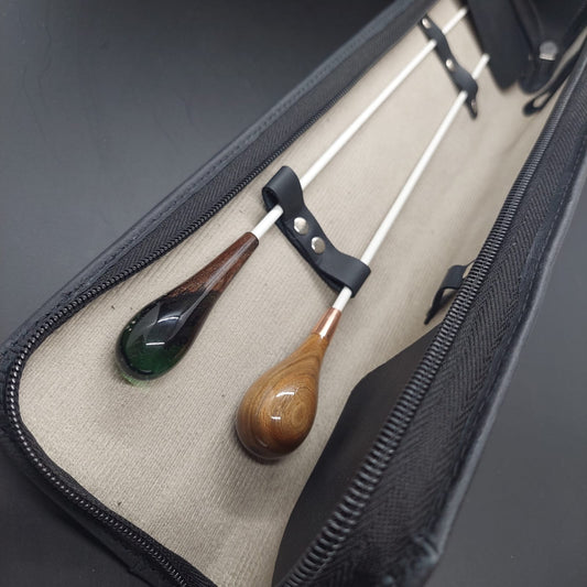 Combo - 2 batutas e Case para 4 Batutas em Couro Legítimo