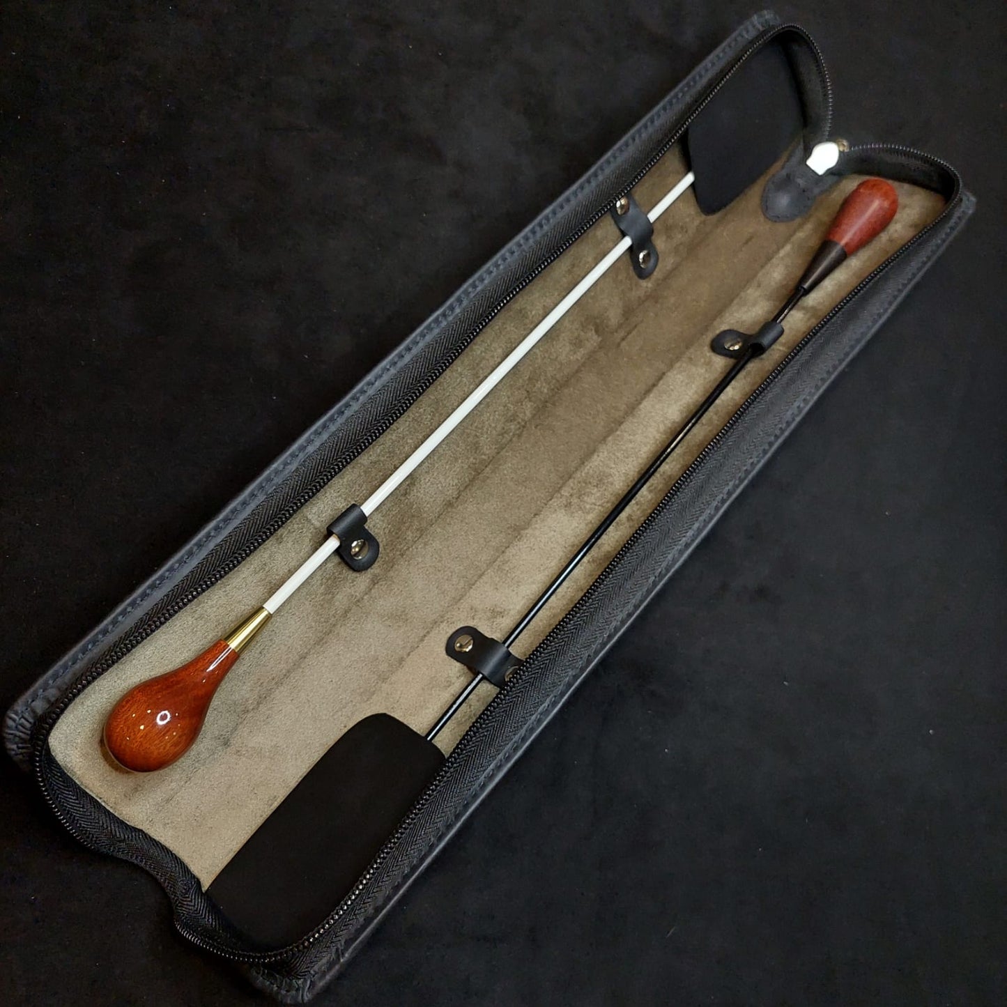 Case para 2 Batutas em Couro Legítimo