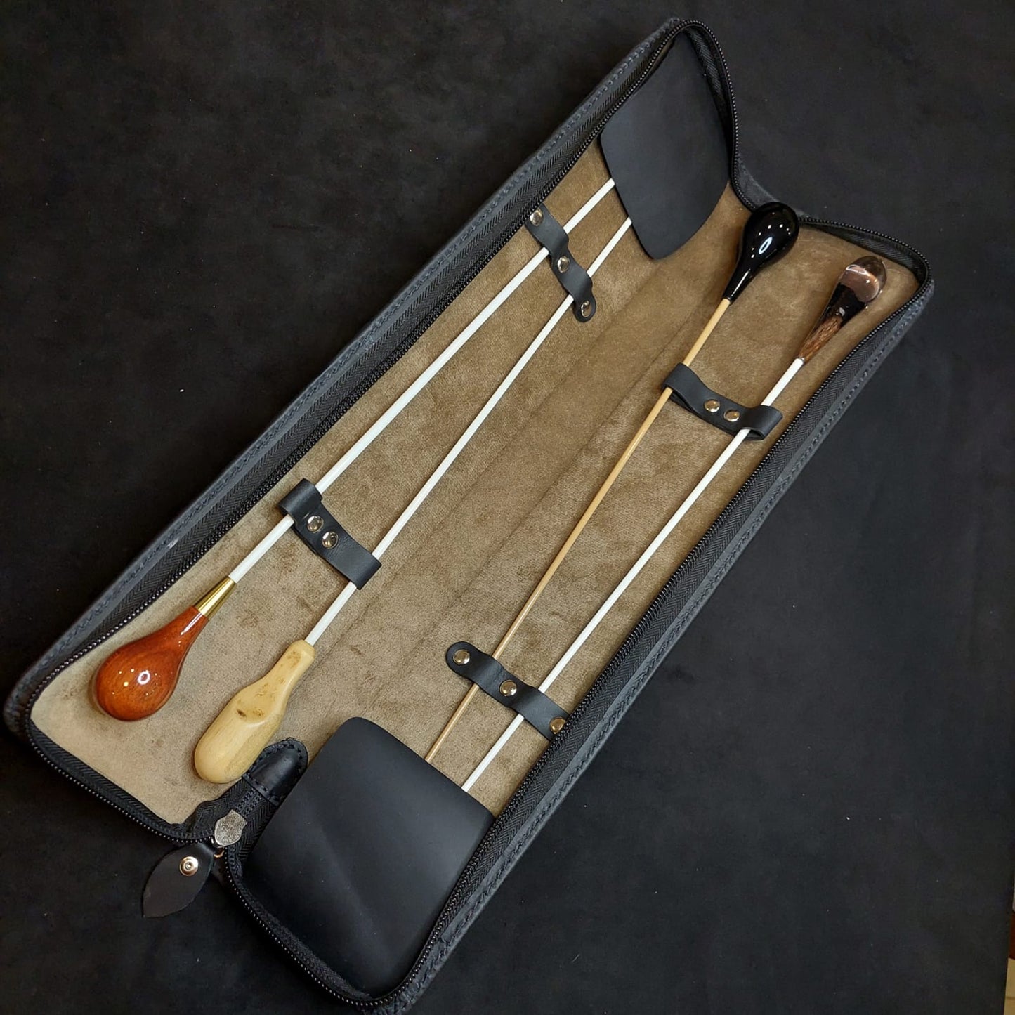 Case para 4 Batutas em Couro Legítimo