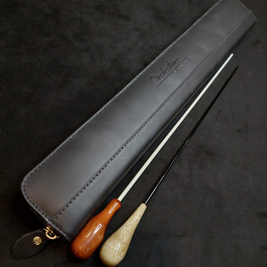 Combo - 2 batutas e Case para 2 Batutas em Couro Legítimo