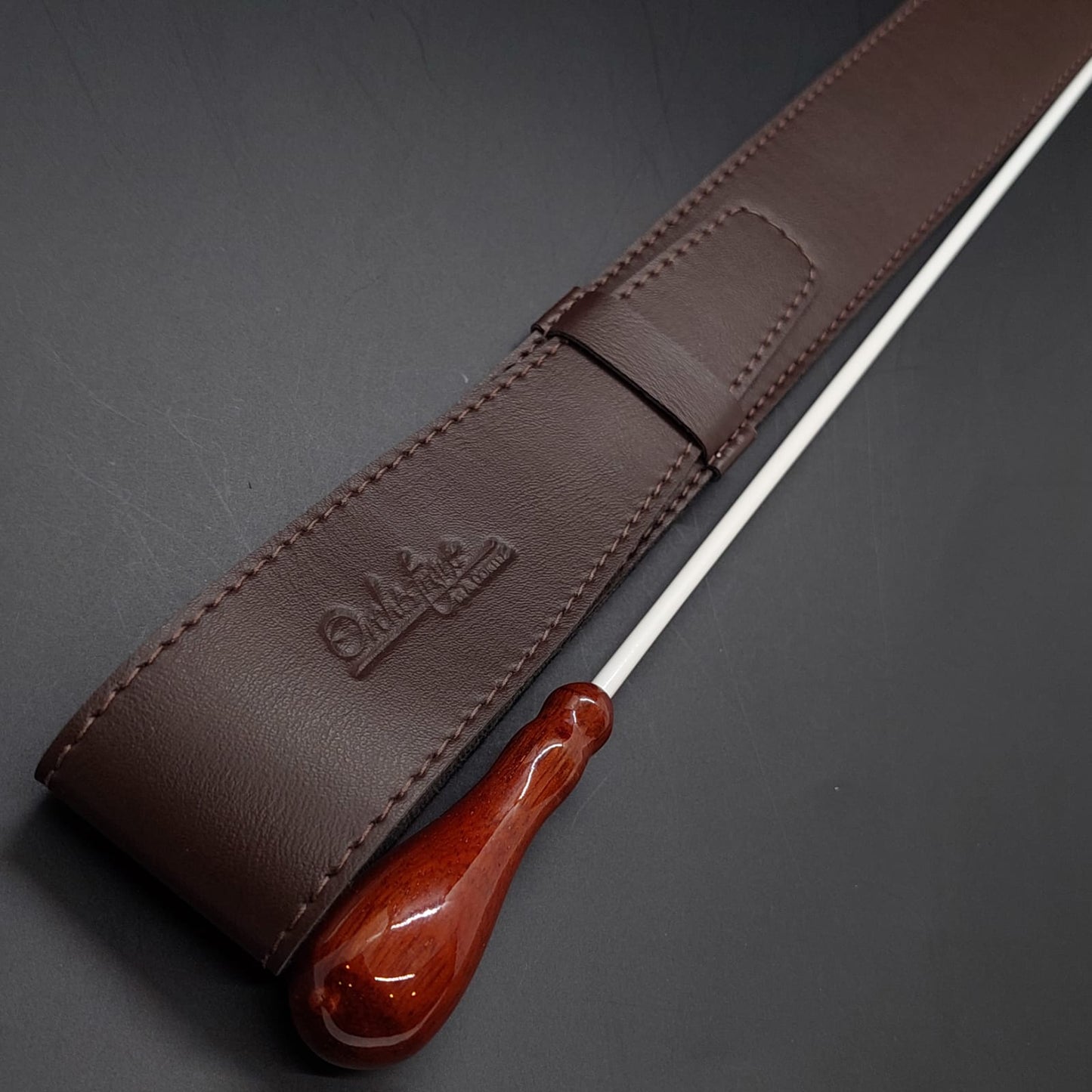 Combo - Batuta Clássica Vintage 33cm e Case Marrom