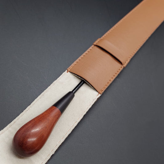 Combo - Batuta Clássica Madeira 37cm e Case Caramelo