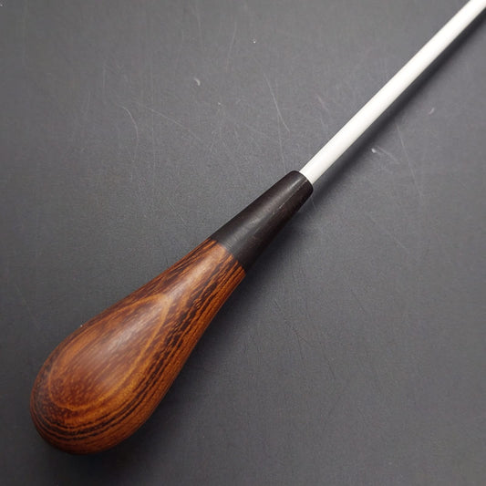 Batuta Clássica Madeira Entalhada Ébano - Zebrawood