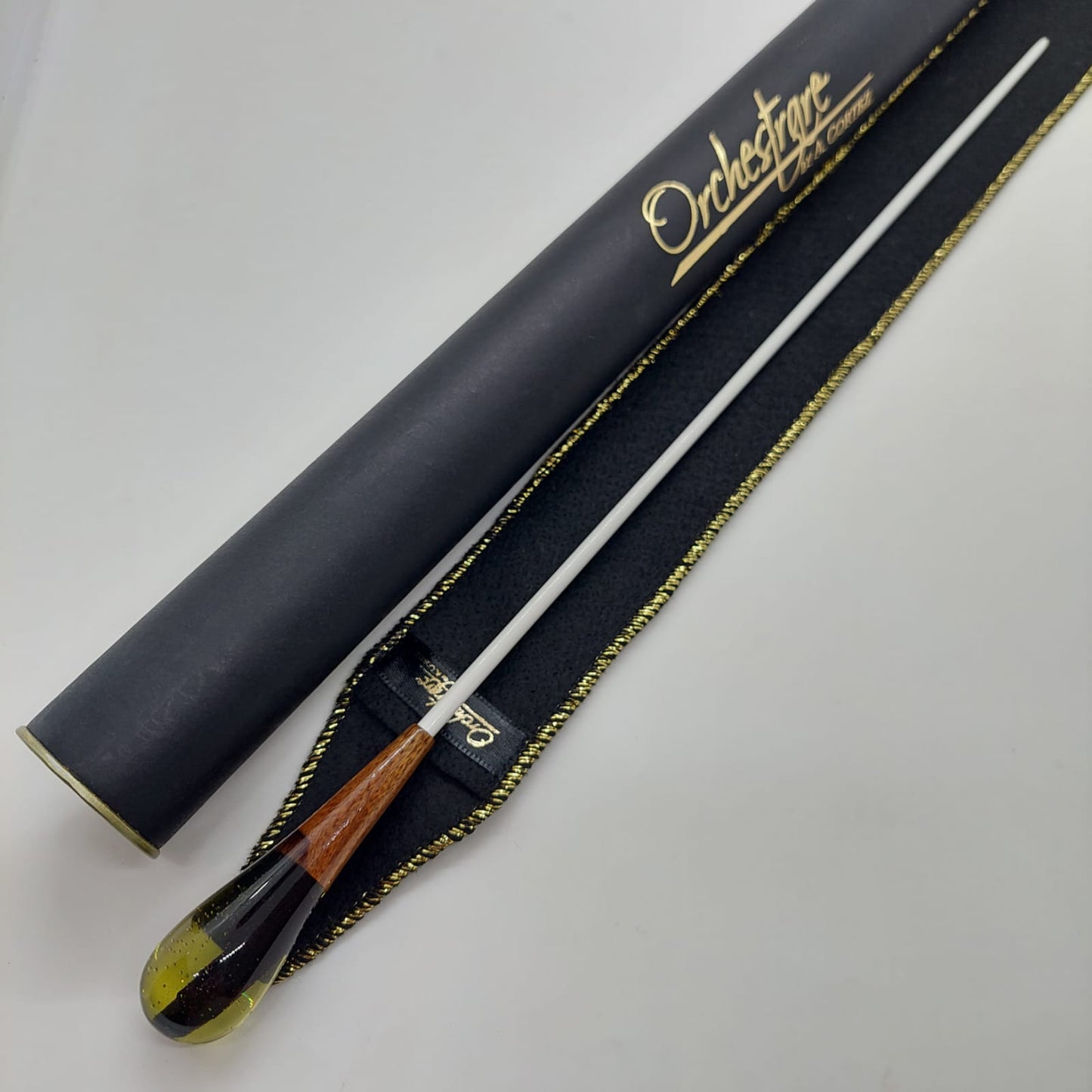 Classic Baton - Amber Resin & Wood