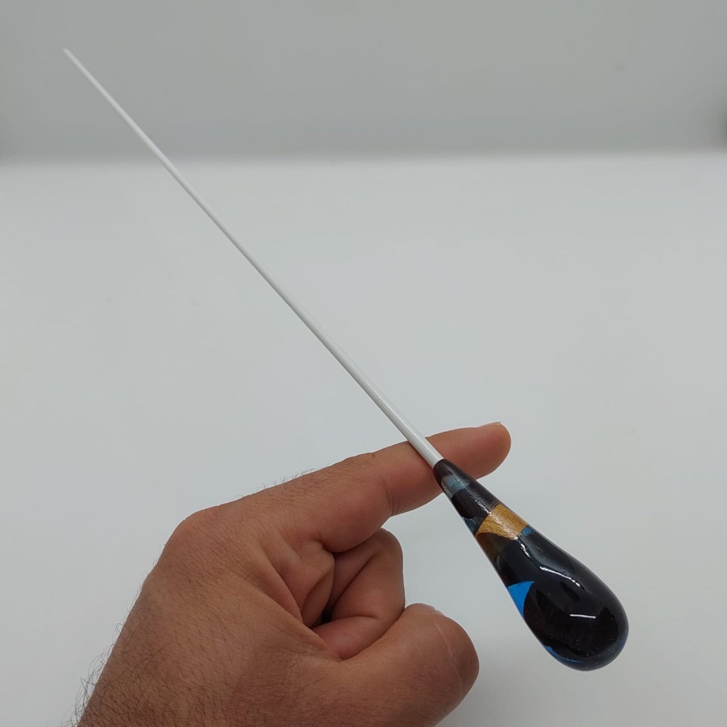 Combo - Batuta Clássica Resina e Madeira Oceano e Case Bege