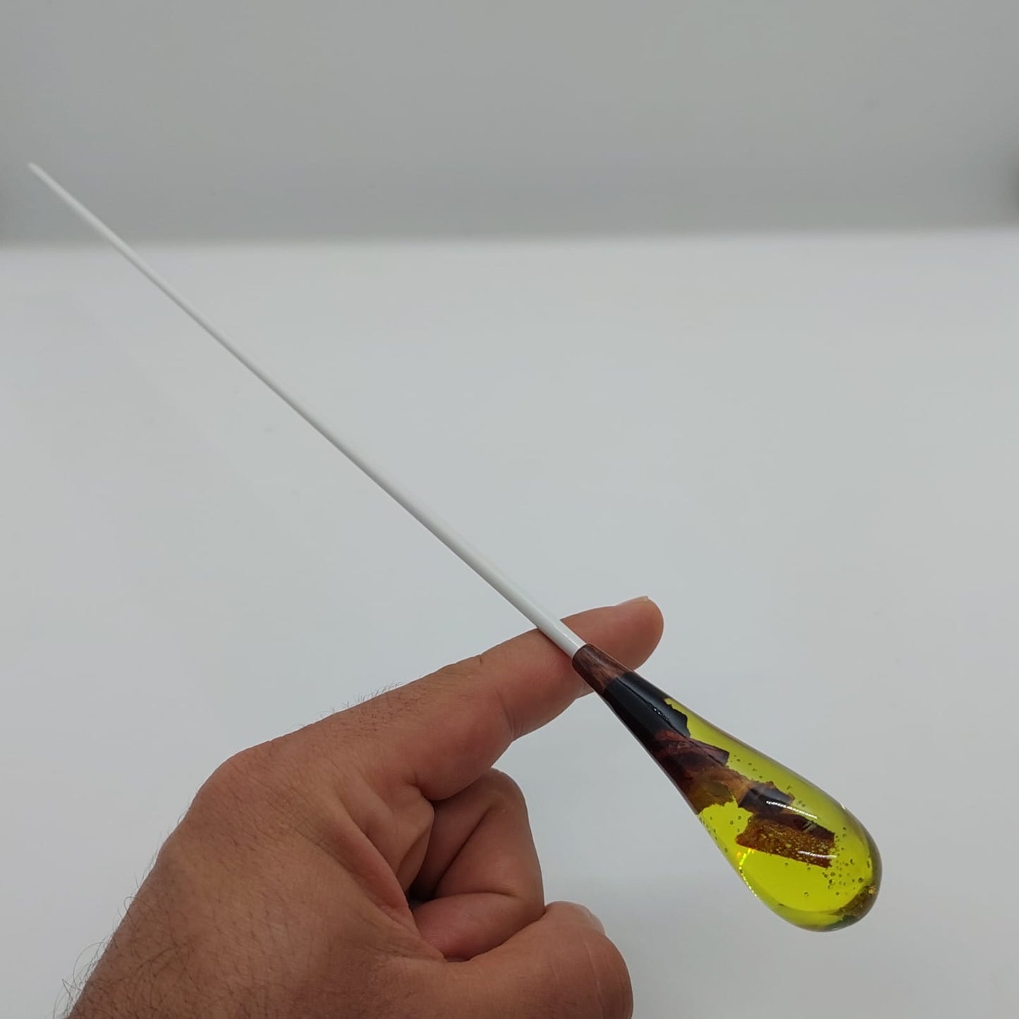 Classic Baton - Amber Resin & Wood
