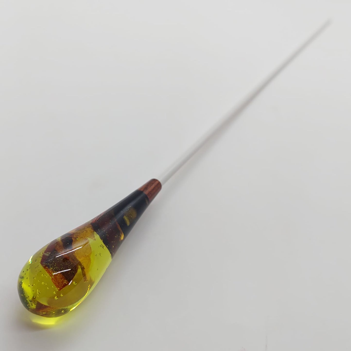 Classic Baton - Amber Resin & Wood