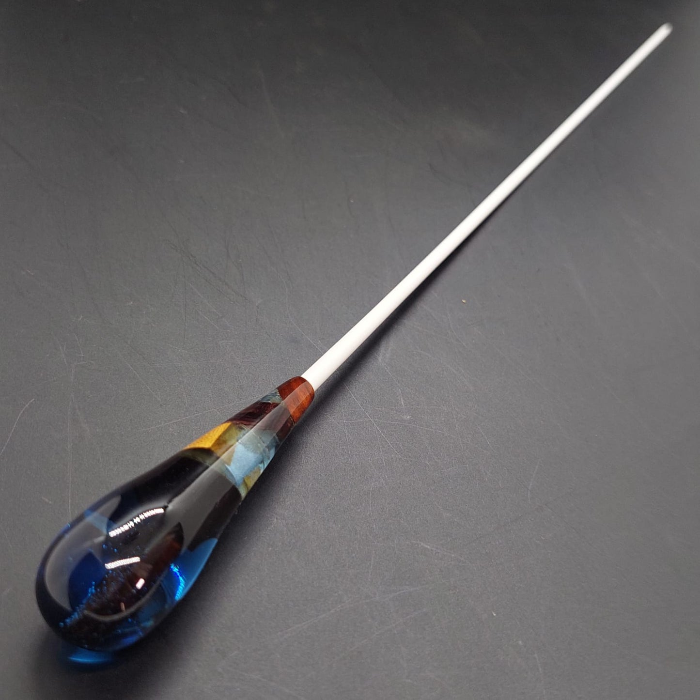 Combo - Batuta Clássica Resina e Madeira Oceano e Case Bege