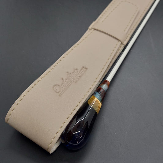 Combo - Batuta Clássica Resina e Madeira Oceano e Case Bege