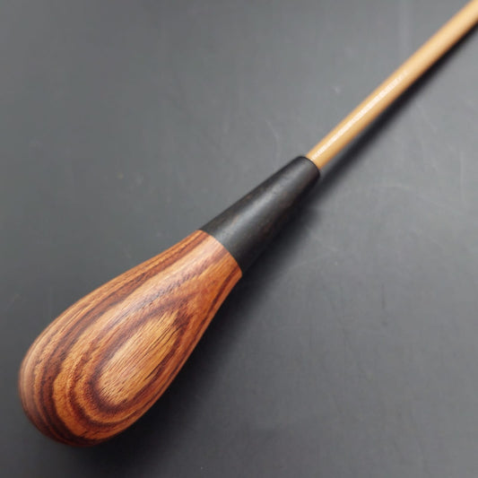 Classic Baton - Carved Ebony Wood - Zebrawood Model 