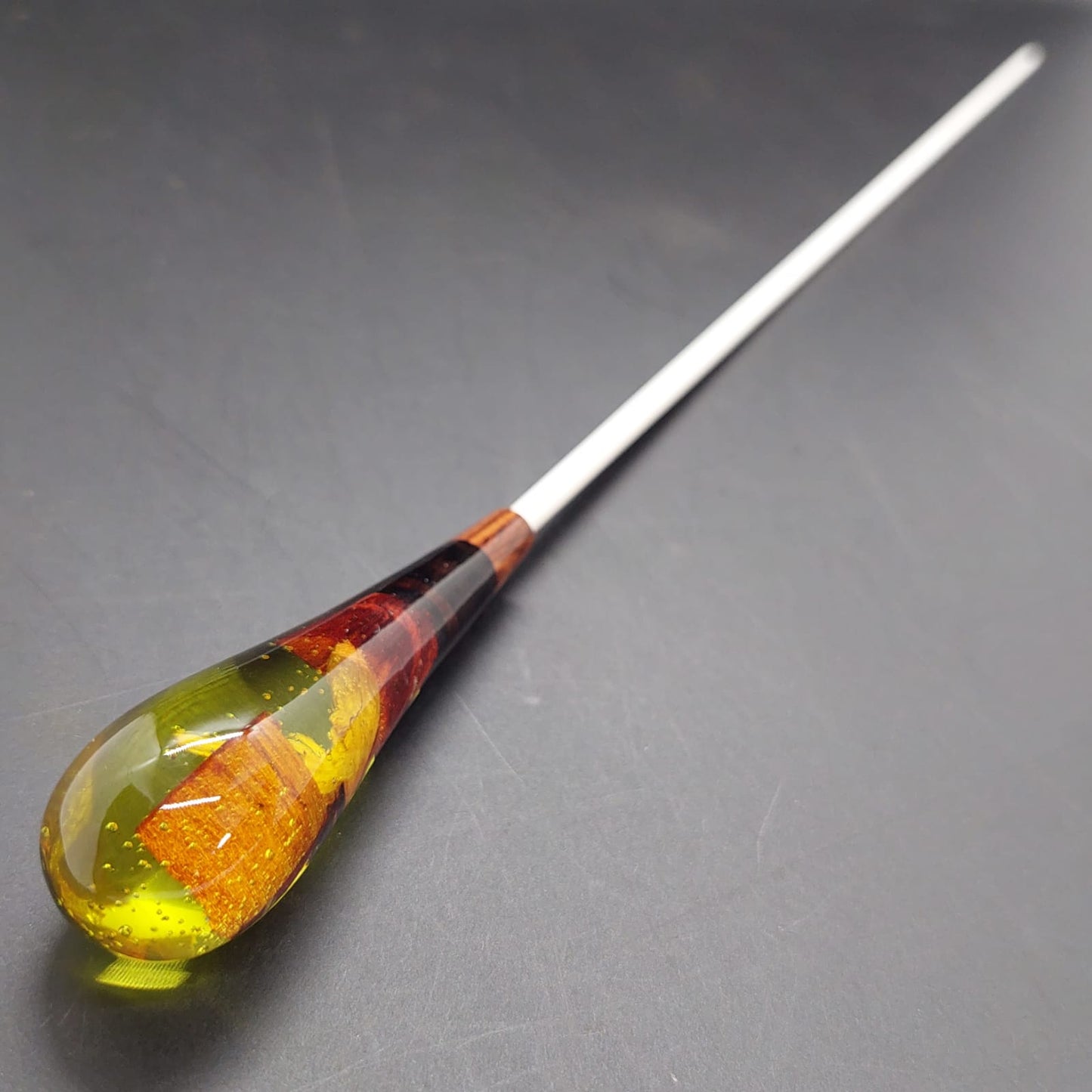Classic Baton - Amber Resin & Wood
