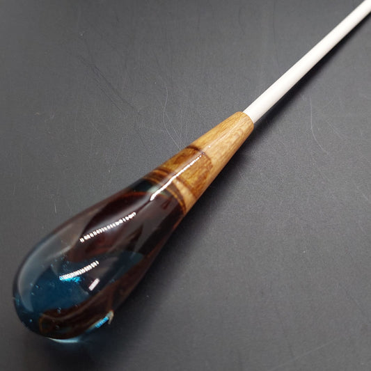 Batuta Clásica Resina y Madera - Océano