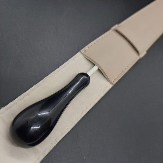 Combo - Batuta Clássica Vintage Madeira Rubi e Case Bege