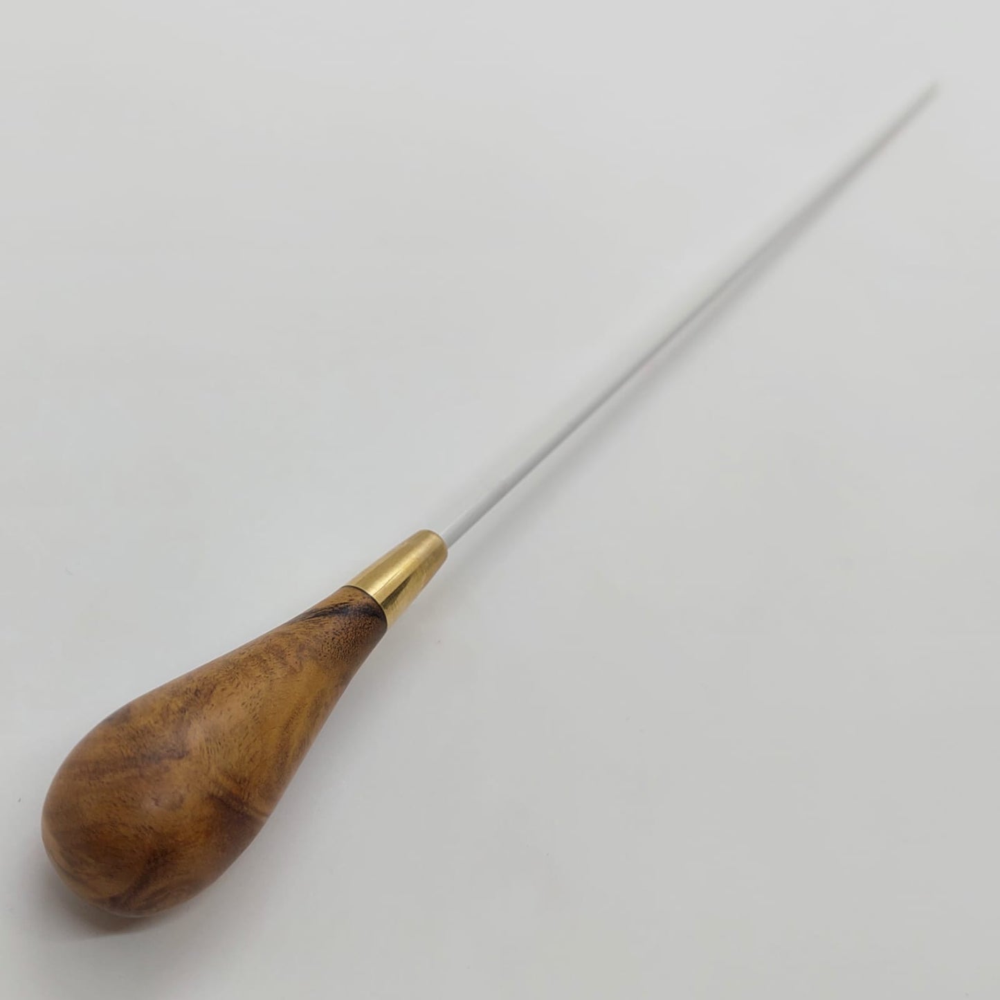 Batuta Clássica Madeira e Metal - Burl de Ipê Natural