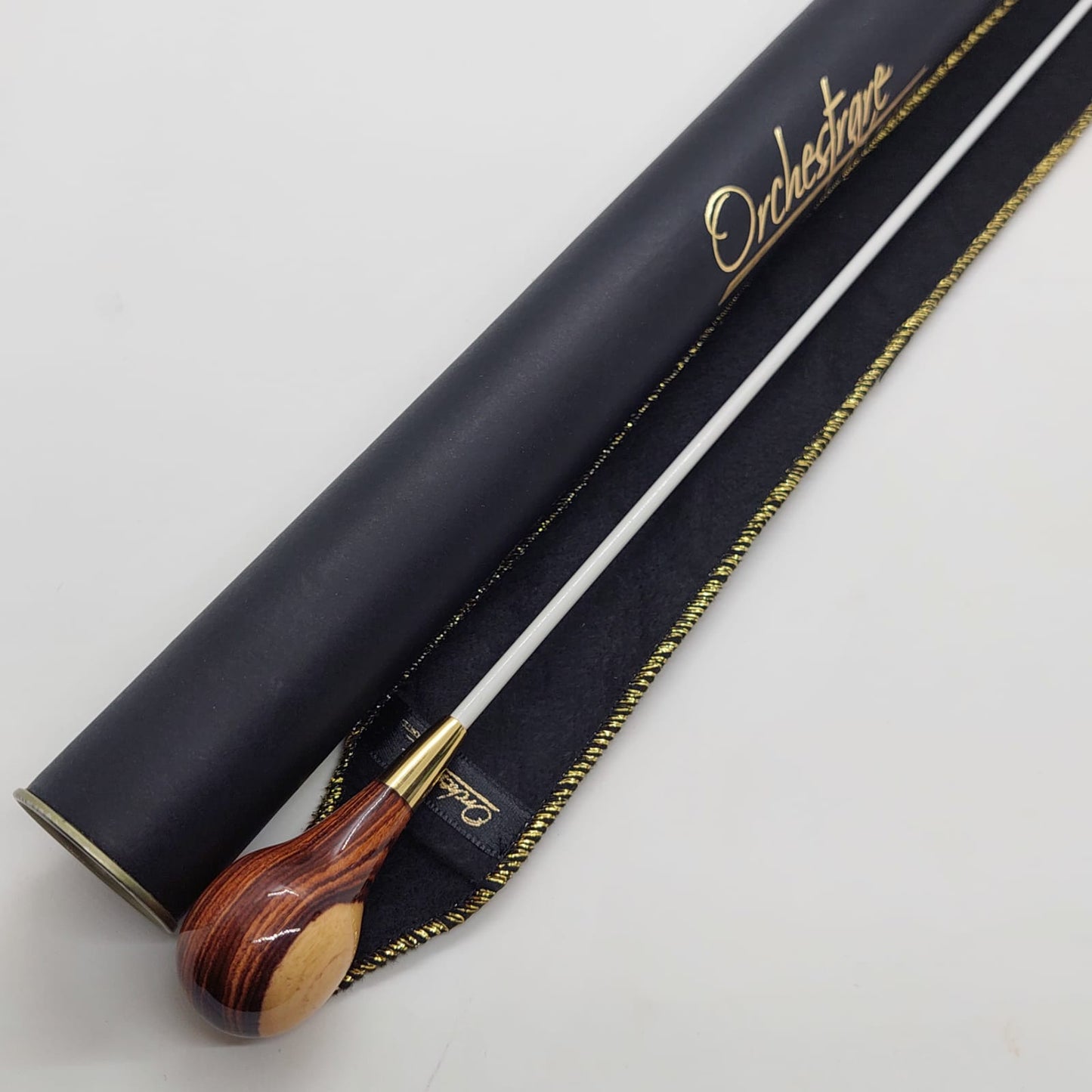 Batuta Clássica Bolinha Madeira e Metal - Zebrawood