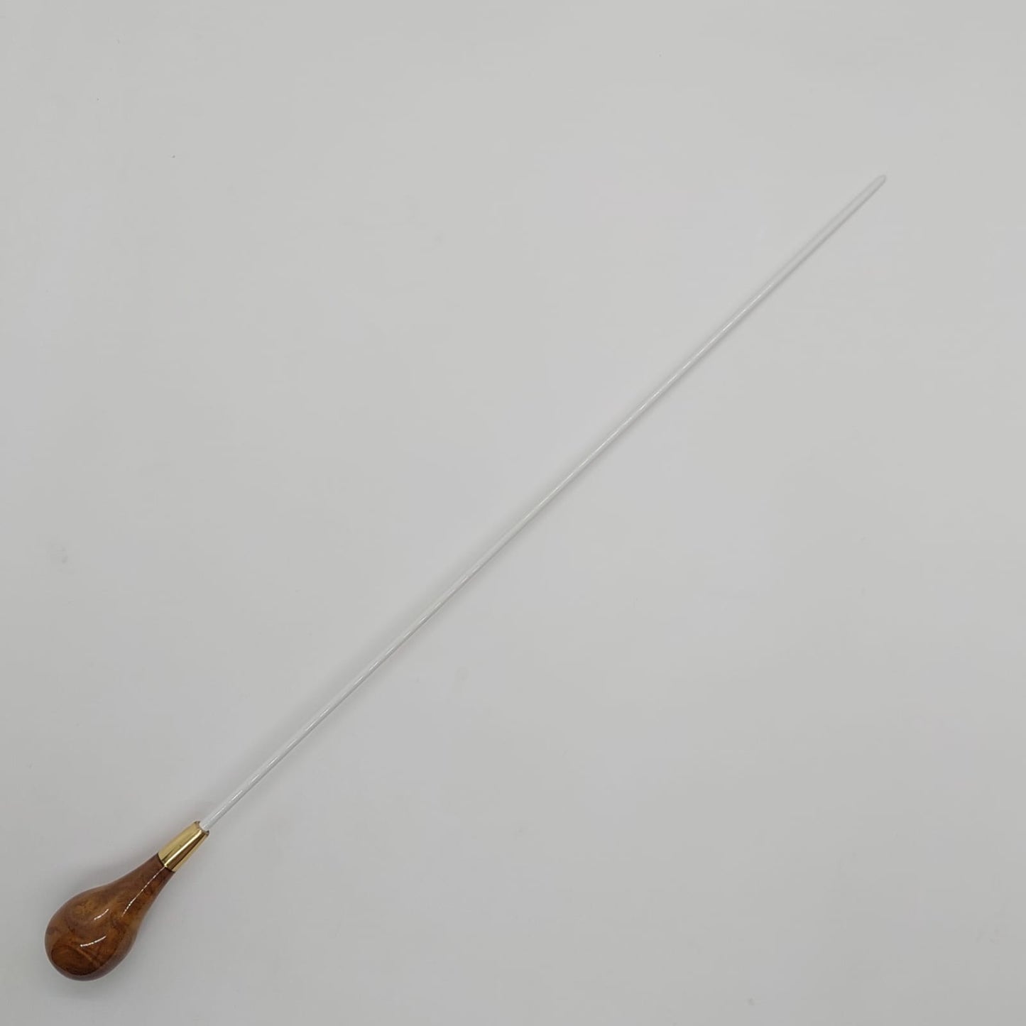 Batuta Clássica Bolinha Madeira e Metal - Burl de Ipê