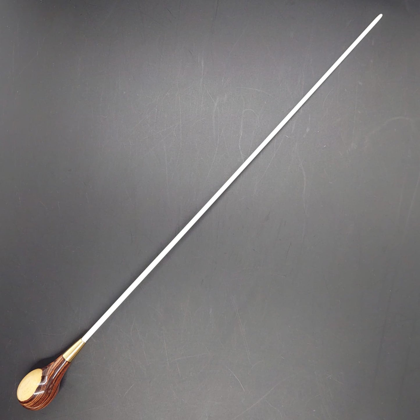 Batuta Clássica Bolinha Madeira e Metal - Zebrawood
