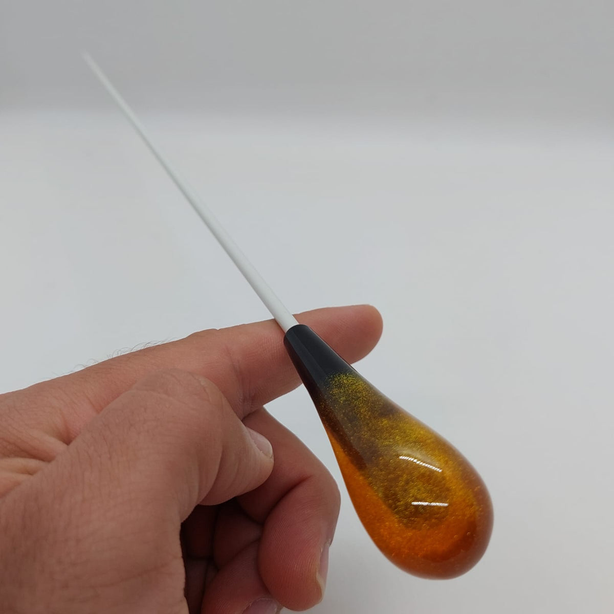 Classic Baton - Amber Resin & Wood